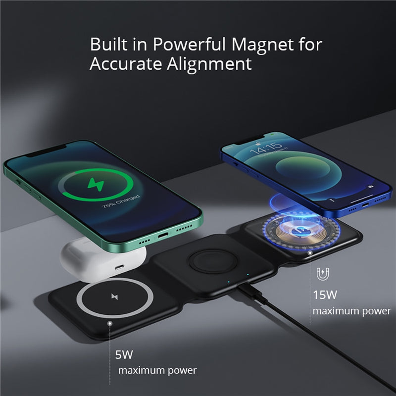 3 in 1 Foldable Magnetic Wireless Charger